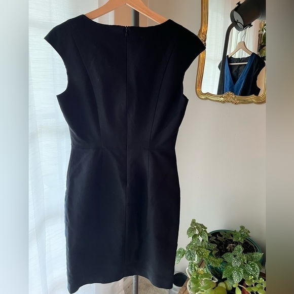 Zara Blue & Black Colorblock Cocktail Dress - Picture 4 of 9